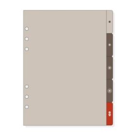 Finocam R1063 Separadores Laterales para Agendas Open - 5 Solapas - Formato 1000 - 166x2x215mm - PVC - Color Marron
