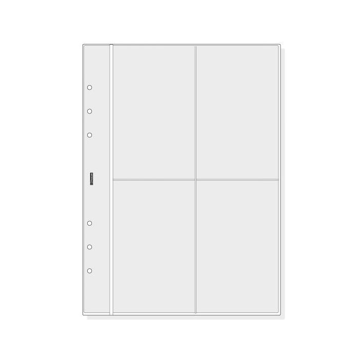Finocam R1066 Pack de 6 Fundas Portatarjetas para Agendas Open - Formato 1000 - 158x2x217mm - PVC - Color Gris Claro