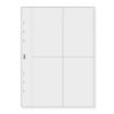 Finocam R1066 Pack de 6 Fundas Portatarjetas para Agendas Open - Formato 1000 - 158x2x217mm - PVC - Color Gris Claro
