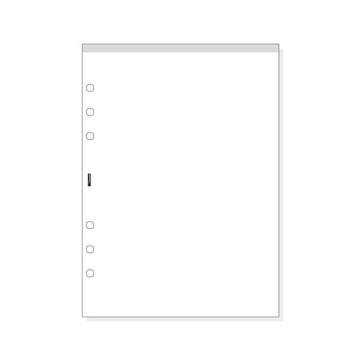 Finocam R1067 Bloc de Notas para Agendas Open - Perforado - Formato 1000 - 155x5x215mm - Liso - Color Blanco