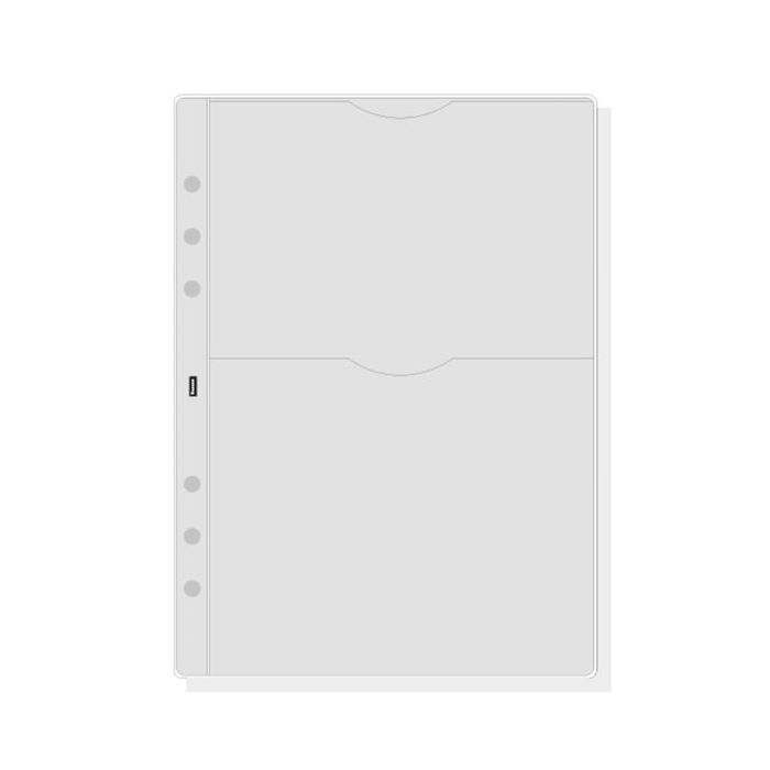 Finocam R1070 Pack de 6 Fundas Porta Cd para Agendas Open - Formato 1000 - 141x2x215mm - PVC - Color Gris Claro