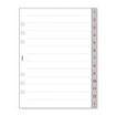 Finocam R1072 Separadores Numerados para Agendas Open - 13 Solapas - Formato 1000 - 166x2x215mm - Papel - Color Blanco