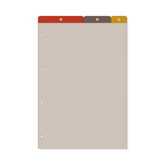 Finocam R4062 Separadores Superiores para Agendas Open - 5 Solapas - Formato A4 - 210x2x307mm - PVC - Color Marron