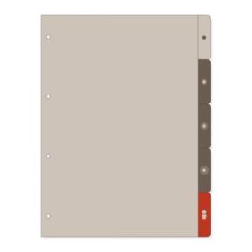 Finocam R4063 Separadores Laterales para Agendas Open - 6 Solapas - Formato A4 - 220x2x297mm - PVC - Color Marron