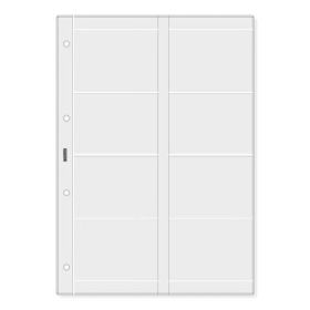 Finocam R4066 Pack de 6 Fundas Portatarjetas para Agendas Open - Formato A4 - 210x2x297mm - PVC - Color Gris Claro