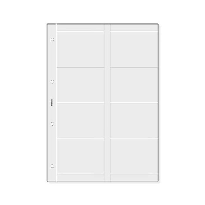 Finocam R4066 Pack de 6 Fundas Portatarjetas para Agendas Open - Formato A4 - 210x2x297mm - PVC - Color Gris Claro