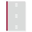 Finocam R4067 Bloc de Notas para Agendas Open - Perforado - Formato A4 - 210x5x297mm - Lineas Guia - Color Gris Claro