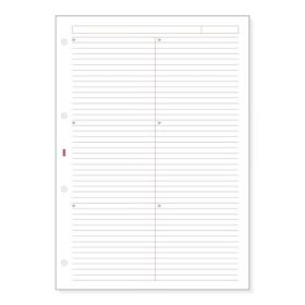 Finocam R4044 Recambio para Agendas Open - Lineas Guia Horizontales - Formato A4 - 210x5x297mm - Color Blanco