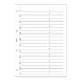 Finocam R4052 Recambio Telefonico para Agendas Open - Formato A4 - 210x5x297mm - Color Blanco