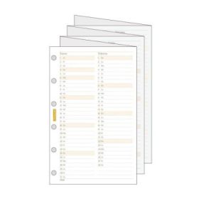 Finocam C296 Planificador de Recambio para Agendas Classic - Anual 2026 - Desplegable - Formato 602 - 73x1x114mm - Color Blanco