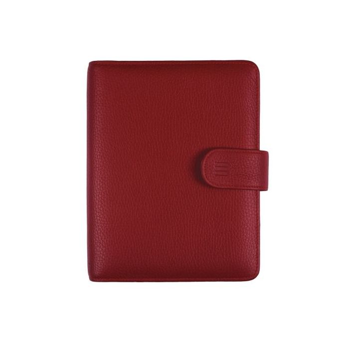 Finocam Open Piel Andrea Agenda Organizador - Formato 500 - 165x40x210mm - Semana Vista en Vertical - Color Burdeos