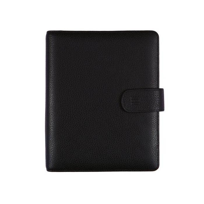 Finocam Open Piel Andrea Agenda Organizador en Catalan - Anual 2026 - Formato 1000 - 205x43x249mm - Semana Vista en Vertical - Color Negro