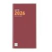 Finocam Coctel Agenda Plana en Catalan - Anual 2026 - Formato Pl4 - 83x6x6mm - Mes Vista - Color Burdeos