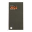 Finocam Min Agenda Plana - Anual 2026 - Formato Pl4 - 83x6x154mm - Mes Vista - Color Verde Oscuro