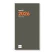 Finocam P497C Recambio para Agenda Plana en Catalan - Anual 2026 - Formato Pl4 - 80x150x3mm - Mes Vista - Color Blanco