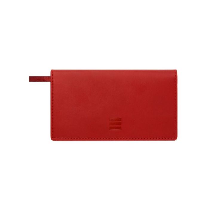 Finocam Ibis Agenda Plana en Catalan - Anual 2026 - Formato Pl1 - 130x6x6mm - Semana Vista en Vertical - Color Rojo