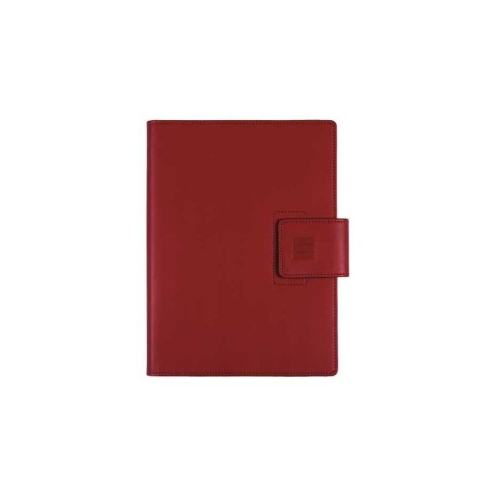 Finocam Duouno Agenda de Espiral - Bolsillo Interior - Anilla Portaboligrafo - Formato E10 - 155x212mm - Semana Vista Horizontal - Color Burdeos