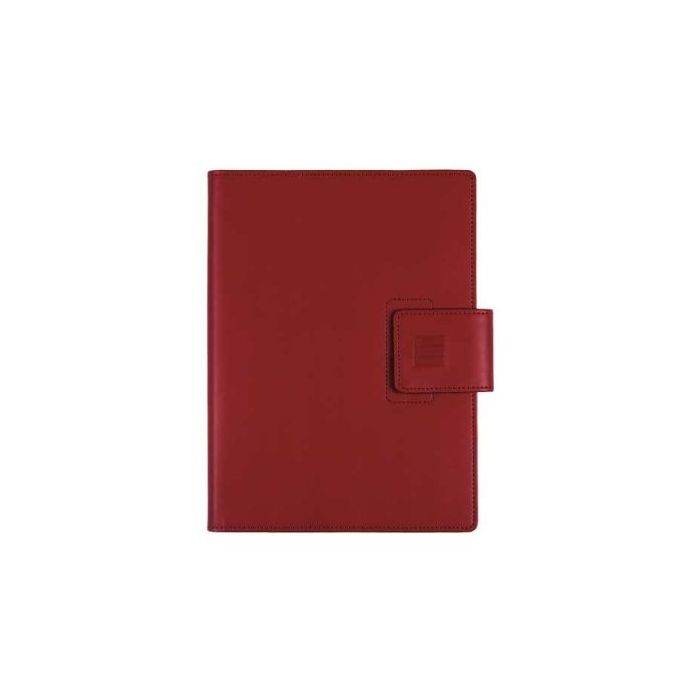 Finocam Duouno Agenda de Espiral - Bolsillo Interior - Anilla Portaboligrafo - Formato E10 - 155x212mm - 1 Dia por Pagina - Color Burdeos