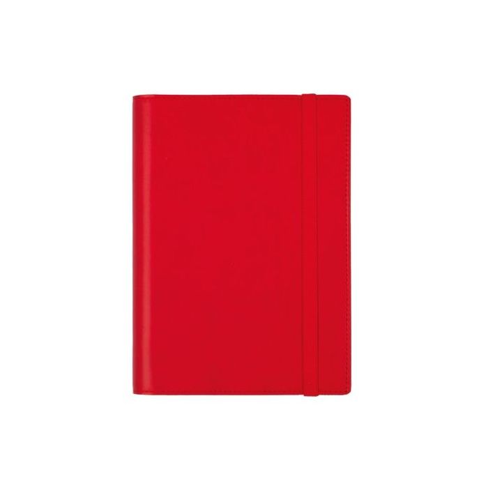 Finocam Duoband Agenda - Anual 2026 - Bloc de Notas - Formato E5 - 130x15x192mm - Semana Vista Horizontal - Color Rojo
