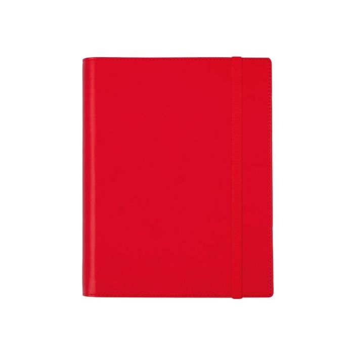 Finocam Duoband Agenda con Bloc de Notas en Catalan - Anual 2026 - Formato E10 - 176x28x226mm - 1 Dia por Pagina - Color Rojo