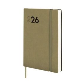 Finocam Dynamic Mara Agenda Profesional - Anual 2026 - Tapa Blanda - Cierre con Goma Elastica - Formato Y4 - 124x22x174mm - 1 Dia por Pagina - Color Verde