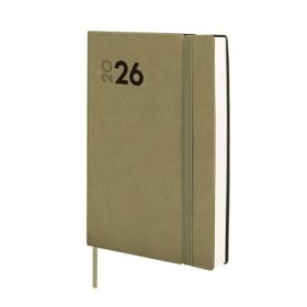 Finocam Dynamic Mara Agenda Profesional en Catalan - Anual 2026 - Tapa Blanda - Cierre con Goma Elastica - Formato Y4 - 124x22x174mm - 1 Dia por Pagina - Color Verde