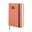 Finocam Dynamic Mara Agenda Profesional en Catalan - Anual 2026 - Tapa Blanda - Cierre con Goma Elastica - Formato Y4 - 124x22x174mm - 1 Dia por Pagina - Color Coral
