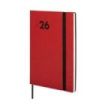 Finocam Dynamic Mara Agenda Profesional en Catalan - Anual 2026 - Tapa Blanda - Cierre con Goma Elastica - Formato Y4 - 124x11x174mm - Semana Vista en Vertical - Color Rojo