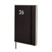 Finocam Dynamic Mara Agenda Profesional en Catalan - Anual 2026 - Tapa Blanda - Cierre con Goma Elastica - Formato Y4 - 124x11x174mm - Semana Vista en Vertical - Color Negro