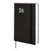 Finocam Dynamic Mara Agenda Profesional - Anual 2026 - Tapa Blanda - Cierre con Goma Elastica - Formato Y10 - 144x22x208mm - 1 Dia por Pagina - Color Negro