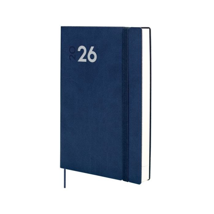 Finocam Dynamic Mara Agenda Profesional en Catalan - Anual 2026 - Tapa Blanda - Cierre con Goma Elastica - Formato Y11 - 169x22x245mm - 1 Dia por Pagina - Color Azul