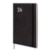 Finocam Dynamic Mara Agenda Profesional en Catalan - Anual 2026 - Tapa Blanda - Cierre con Goma Elastica - Formato Y11 - 169x11x245mm - Semana Vista en Vertical - Color Negro