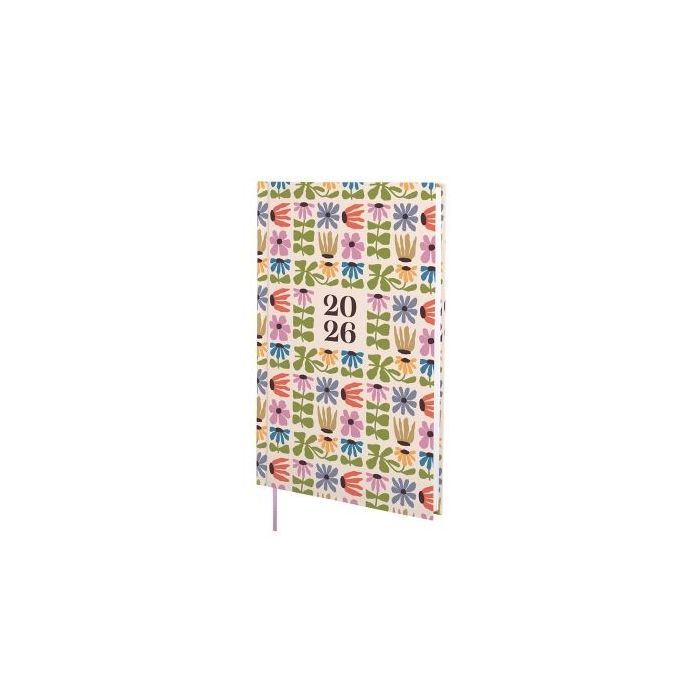 Finocam Dynamic Porto Design Agenda - Anual 2026 - Tapa Dura - Formato Y10 - 145x12x210mm - Semana Vista en Vertical - Tematica de Flores