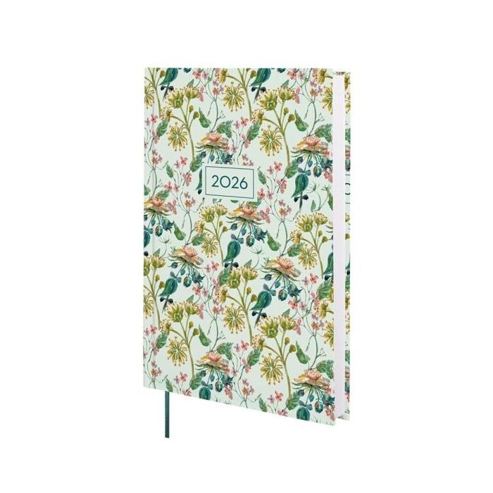 Finocam Dynamic Porto Design Agenda - Anual 2026 - Tapa Dura - Formato Y10 - 145x23x210mm - 1 Dia por Pagina - Tematica de Flores