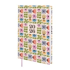 Finocam Dynamic Porto Design Agenda - Anual 2026 - Tapa Dura - Formato Y10 - 145x23x210mm - 1 Dia por Pagina - Tematica de Flores