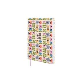 Finocam Dynamic Porto Design Agenda en Catalan - Anual 2026 - Tapa Dura - Formato Y10 - 145x23x210mm - 1 Dia por Pagina - Tematica de Flores