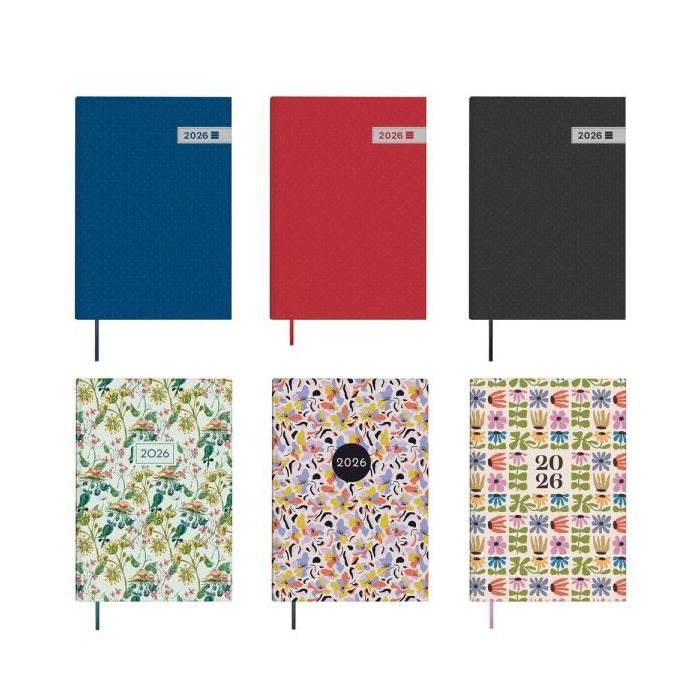 Finocam Dynamic Porto Pack de 7 Agendas Surtidas en Catalan - Anual 2026 - Formato Y10 - Semana Vista en Vertical - Color Surtidos