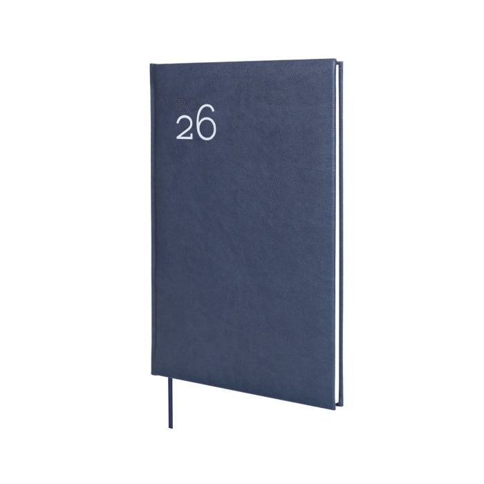 Finocam Dynamic Milano Agenda Profesional - Anual 2026 - Tapa Dura Acolchada - Formato Y11 - 168x19x245mm - Semana Vista en Vertical - Color Azul