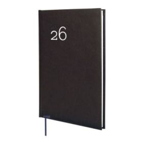 Finocam Dynamic Milano Agenda Profesional - Anual 2026 - Tapa Dura Acolchada - Formato Y11 - 168x19x245mm - Semana Vista en Vertical - Color Negro