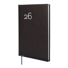Finocam Dynamic Milano Agenda Profesional en Catalan - Anual 2026 - Tapa Dura Acolchada - Formato Y11 - 168x19x245mm - Semana Vista en Vertical - Color Negro