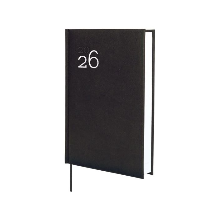 Finocam Dynamic Milano Agenda Profesional - Anual 2026 - Tapa Dura Acolchada - Formato Y10 - 143x29x210mm - 1 Dia por Pagina - Color Negro