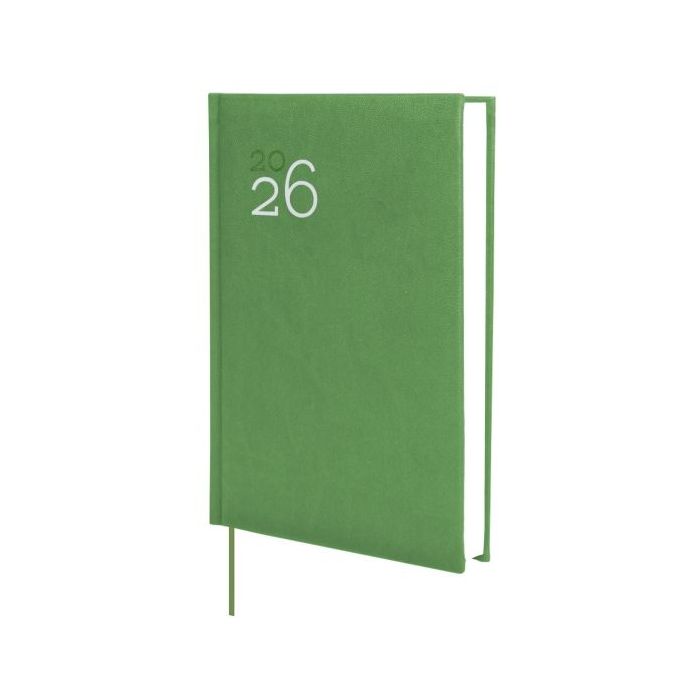 Finocam Dynamic Milano Agenda Profesional en Catalan - Anual 2026 - Tapa Dura Acolchada - Formato Y10 - 143x29x210mm - 1 Dia por Pagina - Color Verde