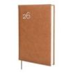 Finocam Dynamic Milano Agenda Profesional - Anual 2026 - Tapa Dura Acolchada - Formato Y11 - 168x32x245mm - 1 Dia por Pagina - Color Marron