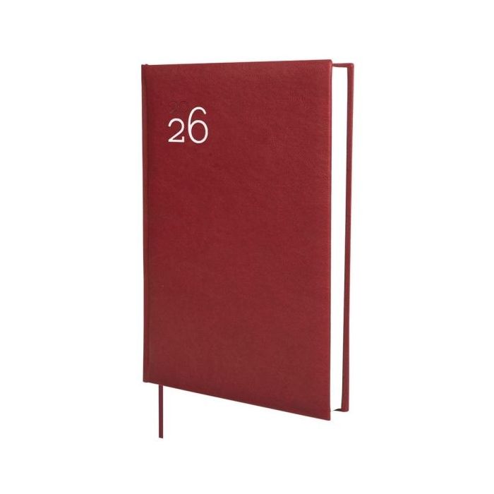 Finocam Dynamic Milano Agenda Profesional - Anual 2026 - Tapa Dura Acolchada - Formato Y11 - 168x32x245mm - 1 Dia por Pagina - Color Burdeos