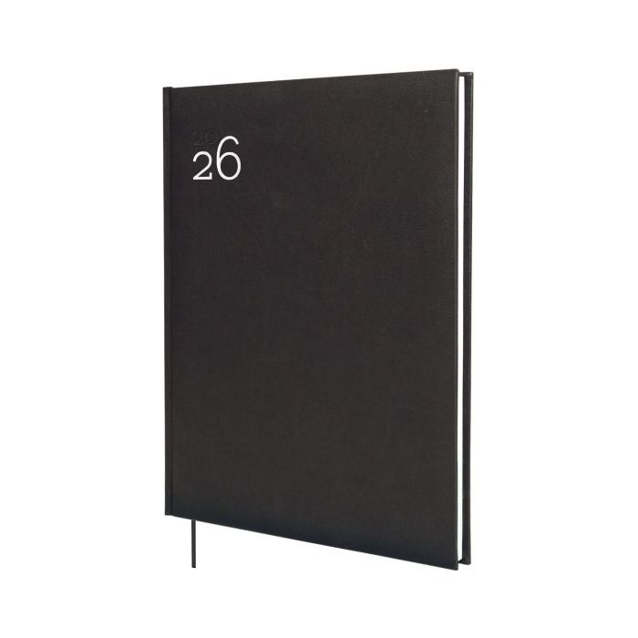 Finocam Dynamic Milano Agenda Profesional - Anual 2026 - Tapa Dura Acolchada - Formato Y12 - 214x19x275mm - Semana Vista en Vertical - Color Negro