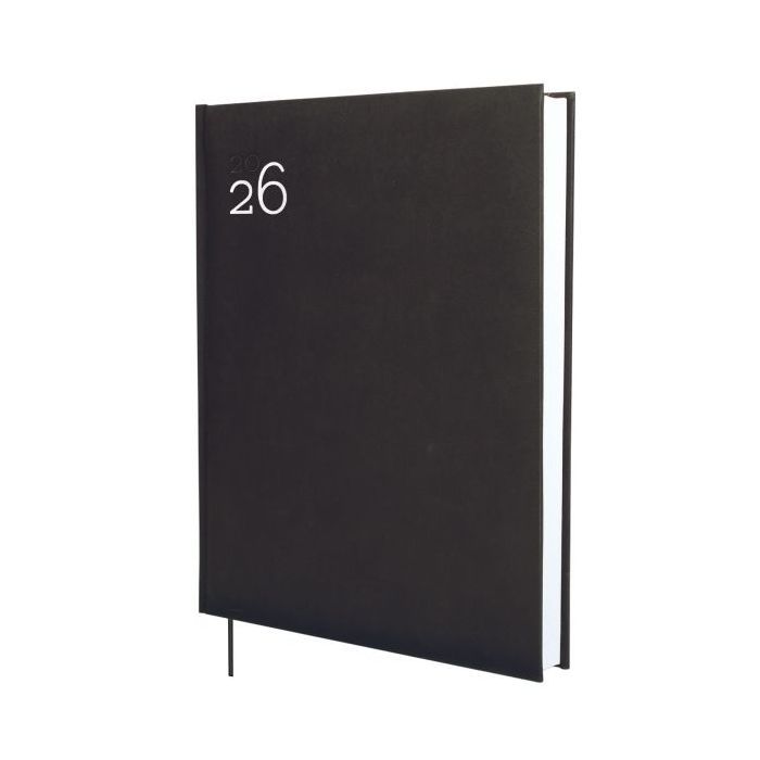 Finocam Dynamic Milano Agenda Profesional - Anual 2026 - Tapa Dura Acolchada - Formato Y12 - 214x30x275mm - 1 Dia por Pagina - Color Negro