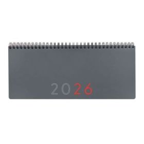 Finocam Agenda Planificador en Catalan - Anual 2026 - Espacio para Escribir - 290x8x120mm - Semana Vista en Vertical - Color Gris