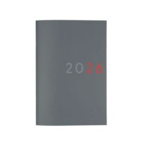 Finocam Agenda Planificador Internacional - Anual 2026 - Espacio para Escribir - Formato Y11 - 165x5x240mm - Mes Vista - Color Gris
