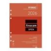 Finocam R1093C Recambio para Agendas Open en Catalan - Anual 2026 - Formato 1000 - 155x6x215mm - Semana Vista Horizontal - Color Blanco