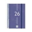 Finocam Year Agenda de Espiral en Catalan - Anual 2026 - Tapa Ligera - Formato E5 - 135x24x181mm - 1 Dia por Pagina - Color Azul